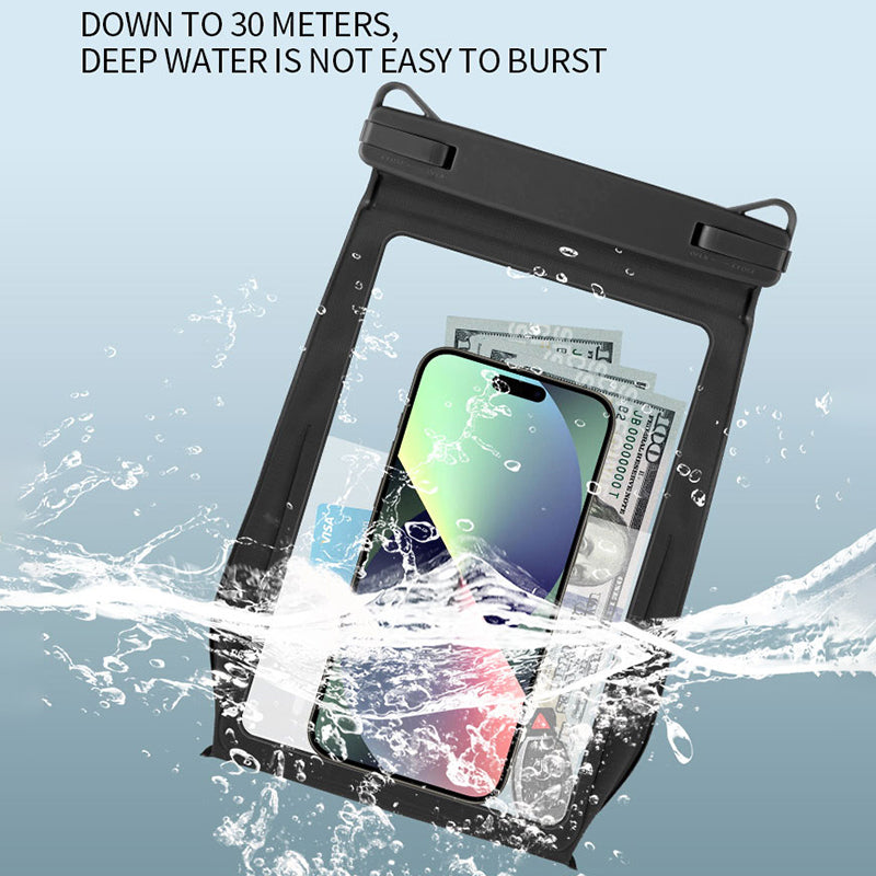 8.2-inch Phone Bag IPX8 Waterproof 30m Underwater Touch Screen Phone Case with Lanyard 8.2-inch Phone Bag IPX8 Waterproof 30m Underwater Touch Screen Phone Case with Lanyard